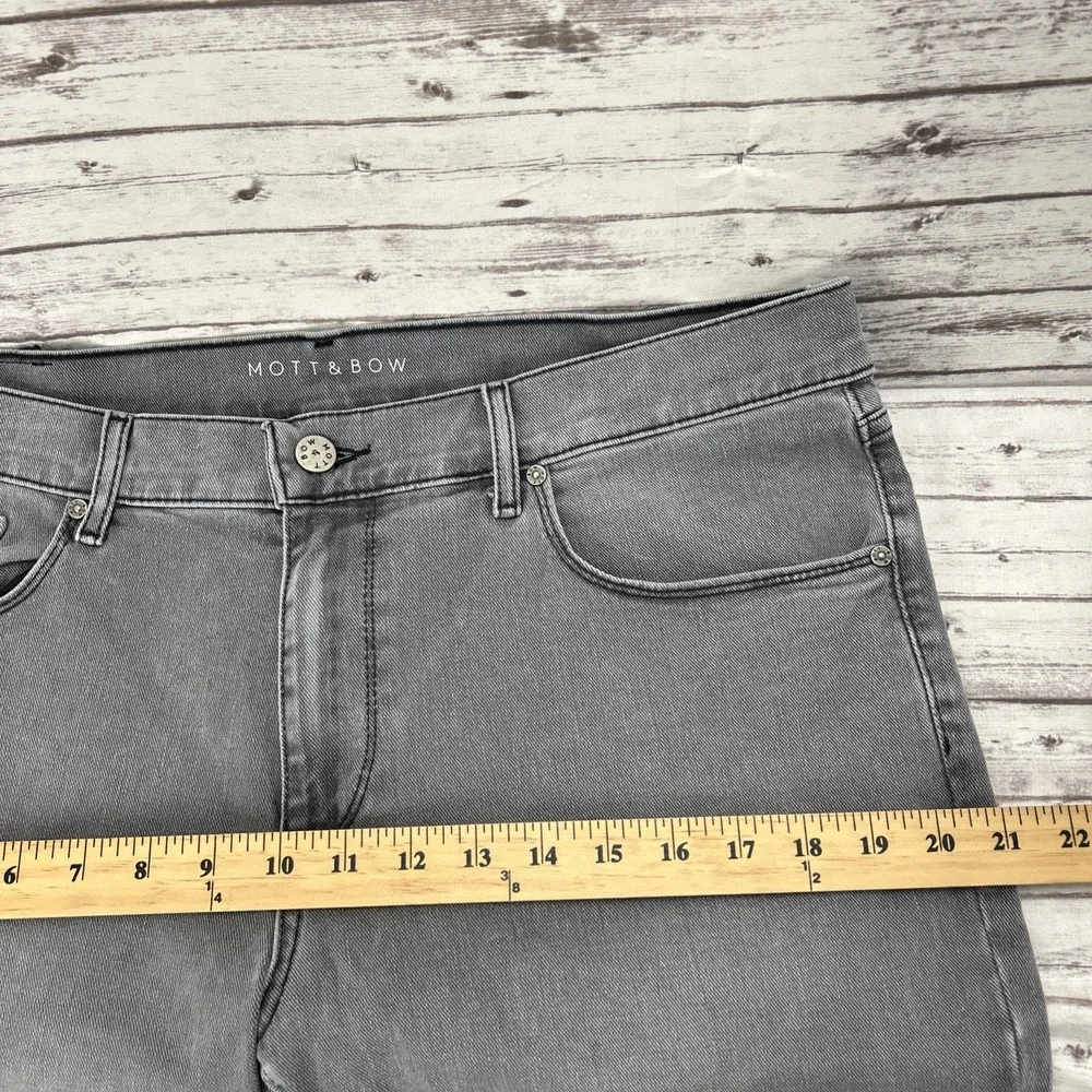 Mott And Bow Stone Gray Mens Jeans Size 34x34 Straight Fit Cotton Stretch